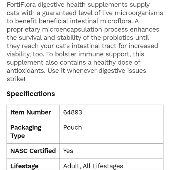 Purina Pro Plan FortiFlora Cat Supplement - Picture 8 of 10